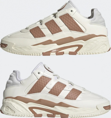 Кроссовки Adidas NITEBALL бело-коричневые IE6817