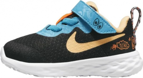 Кросівки дитячі Nike REVOLUTION 6 LIL (TDV) чорно-блакитні FB2719-001