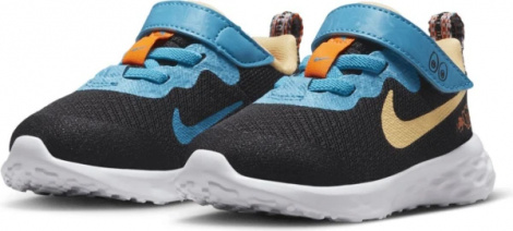 Кросівки дитячі Nike REVOLUTION 6 LIL (TDV) чорно-блакитні FB2719-001
