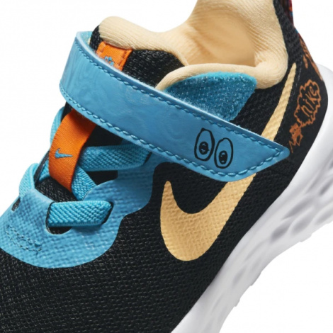 Кросівки дитячі Nike REVOLUTION 6 LIL (TDV) чорно-блакитні FB2719-001