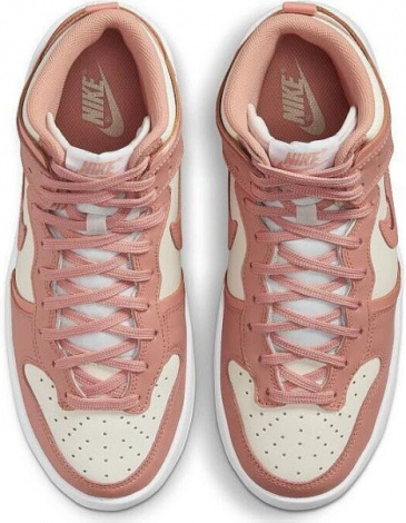 Кросівки жіночі Nike WMNS DUNK HIGH UP рожево-білі DH3718-107