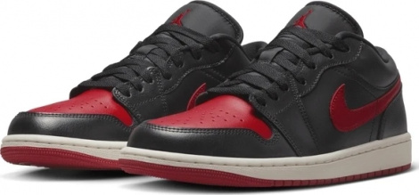 Кросівки жіночі Nike AIR JORDAN 1 LOW чорно-червоні DC0774-061