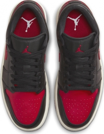 Кросівки жіночі Nike AIR JORDAN 1 LOW чорно-червоні DC0774-061