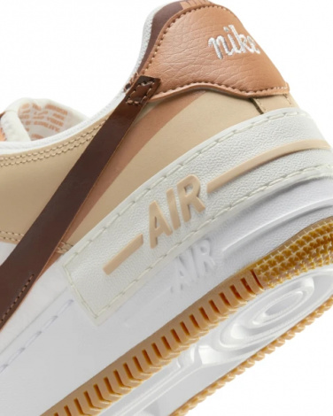 Кросівки жіночі Nike AIR FORCE 1 SHADOW біло-світло-коричневі DZ1847-106