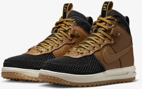 Кроссовки Nike LUNAR FORCE 1 DUCKBOOT коричнево-черные 805899-202