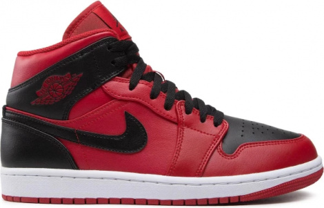 Кросівки Nike AIR JORDAN 1 MID червоно-чорні 554724-660