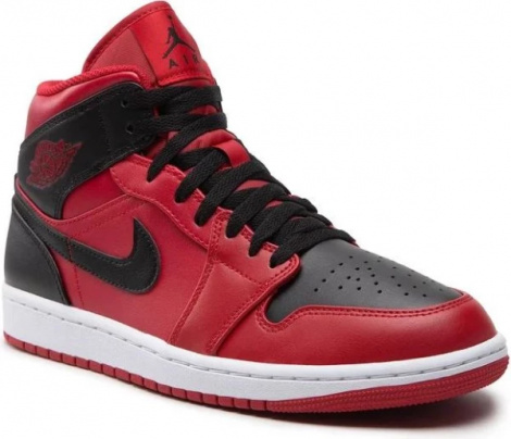 Кросівки Nike AIR JORDAN 1 MID червоно-чорні 554724-660