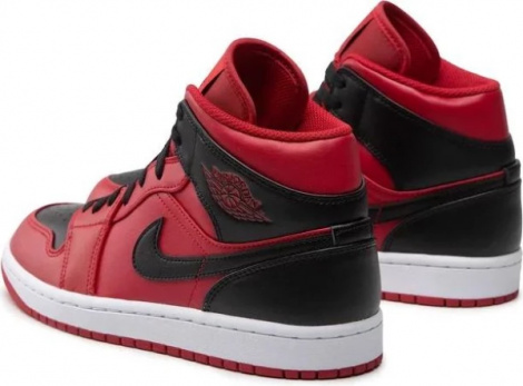 Кросівки Nike AIR JORDAN 1 MID червоно-чорні 554724-660