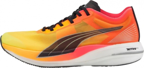 Кросівки бігові жіночі Puma DEVIATE NITRO ELITE FIREGLOW оранжево-жовті 377603-01