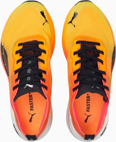 Кросівки бігові жіночі Puma DEVIATE NITRO ELITE FIREGLOW оранжево-жовті 377603-01