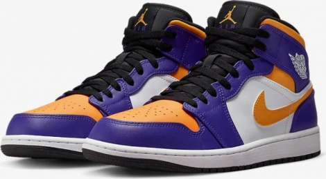 Кроссовки Мужские Jordan 1 Mid Фиолетовые Dq8426-517 44