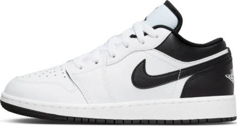 Кросівки підліткові Nike AIR JORDAN 1 LOW (GS) біло-чорні 553560-132