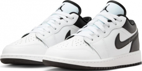 Кросівки підліткові Nike AIR JORDAN 1 LOW (GS) біло-чорні 553560-132