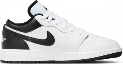 Кросівки підліткові Nike AIR JORDAN 1 LOW (GS) біло-чорні 553560-132
