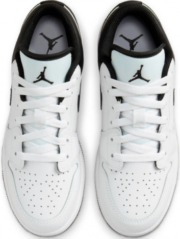 Кросівки підліткові Nike AIR JORDAN 1 LOW (GS) біло-чорні 553560-132