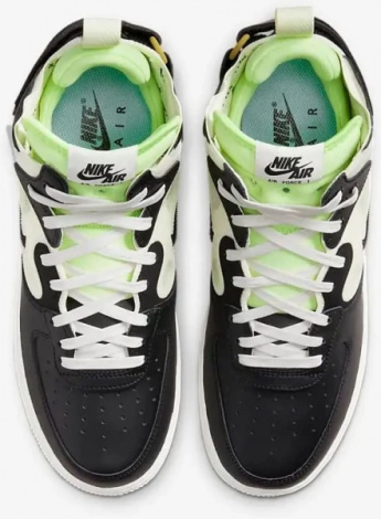 Кросівки Nike AIR FORCE 1 MID REACT чорно-зелені DQ1872-100