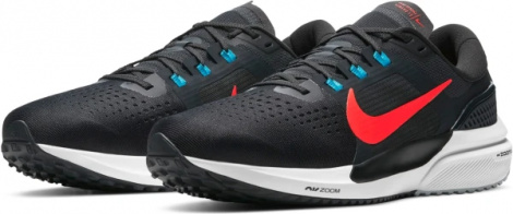 Кроссовки беговые Nike AIR ZOOM VOMERO 15 черно-красно-голубые CU1855-004