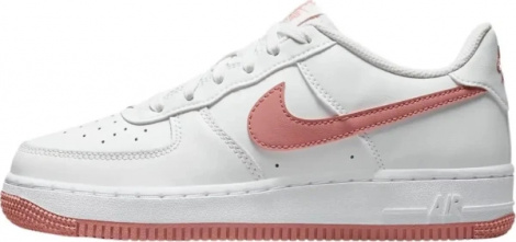 Кросівки підліткові Nike AIR FORCE 1 (GS) біло-коралові DV7762-102