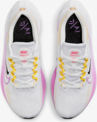 Кросівки бігові жіночі Nike WMNS ZOOM FLY 5 біло-оранжево-рожеві DM8974-100