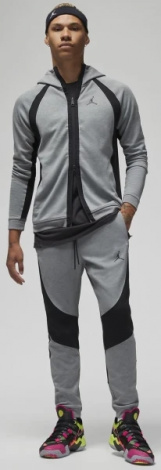 Спортивні штани Nike JORDAN MJ DF SPRT STMT AIR FLC PANT сіро-чорні DQ7320-091