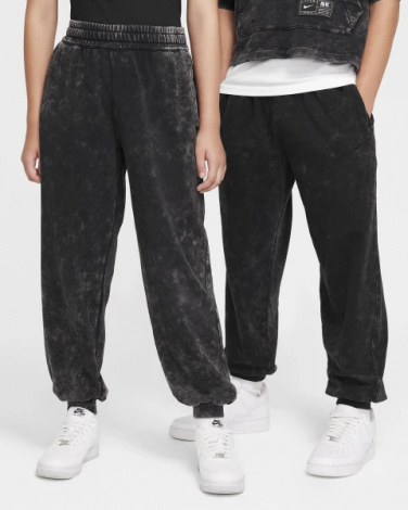 Спортивні штани підліткові Nike K NK COB FLC PANT WASH чорні FZ5264-010