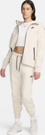 Спортивные штаны женские Nike SPORTSWEAR TECH FLEECE MID-RISE JOGGERS бежевые HJ5479-104