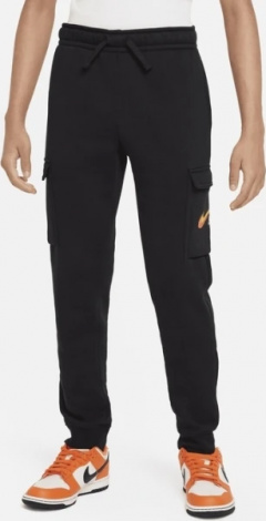 Спортивные штаны подростковые Nike B NSW SI FLC CARGO PANT BB черные FZ4718-010