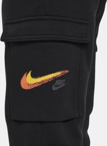 Спортивные штаны подростковые Nike B NSW SI FLC CARGO PANT BB черные FZ4718-010