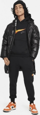 Спортивные штаны подростковые Nike B NSW SI FLC CARGO PANT BB черные FZ4718-010