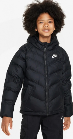 Куртка підліткова Nike SPORTSWEAR SYNTHETIC FILL HOODED JACKET чорна FN7730-010
