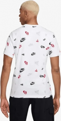 Футболка Nike M NSW TEE 12MO AOP SP25 біла HJ0561-100