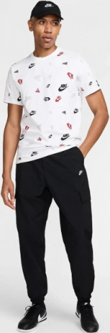 Футболка Nike M NSW TEE 12MO AOP SP25 біла HJ0561-100