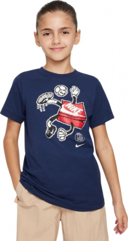 Футболка підліткова Nike PSG U NK CHARACTER TEE темно-синя FZ0166-410