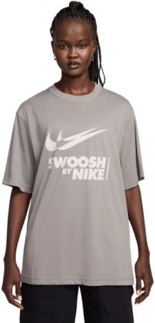Футболка женская Nike W NSW TEE BF GLS серая FZ4634-029