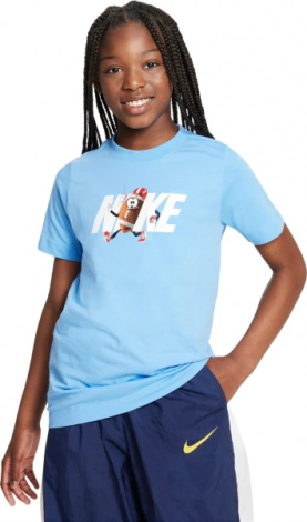Футболка підліткова Nike K NSW TEE FOOTBALL BALL FA23 блакитна FD3971-412