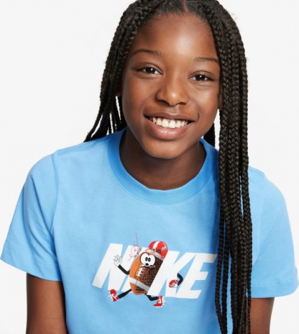 Футболка підліткова Nike K NSW TEE FOOTBALL BALL FA23 блакитна FD3971-412
