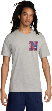 Футболка Nike M NSW TEE CLUB SSNL LBR сіра FV3772-063