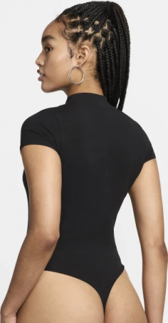 Боди женское Nike W NSW NK CHLL KNT SS BDYST черное FV8994-010