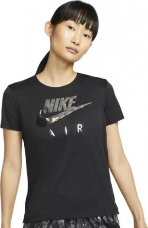 Футболка женская Nike W NK AIR DF TOP SS черная DD4342-010