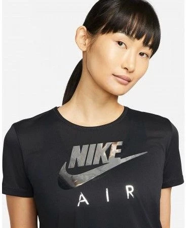 Футболка женская Nike W NK AIR DF TOP SS черная DD4342-010
