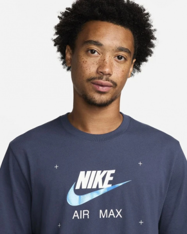 Футболка Nike M NSW TEE FW CNCT темно-синя FV3778-410