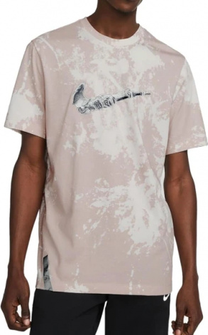 Футболка Nike NK DF TEE RUN DIVISN AOP бежево-біла DZ2729-030