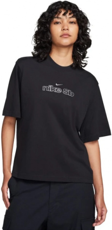 Футболка жіноча Nike U NK SB TEE LOGO BOXY чорна FV4465-010