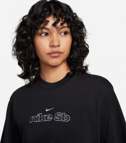 Футболка жіноча Nike U NK SB TEE LOGO BOXY чорна FV4465-010