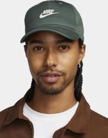 Кепка Nike U NK RISE CAP S CB FUT TRKR L темно-зеленая FB5378-338