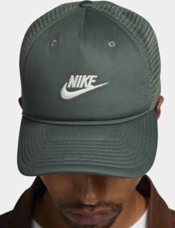 Кепка Nike U NK RISE CAP S CB FUT TRKR L темно-зеленая FB5378-338
