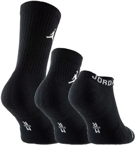 Шкарпетки Nike JORDAN EVRY MAX WATERFALL (3 пари) чорні SX6274-010