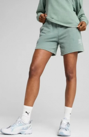 Шорты женские Puma CLASS WASHED 5" зеленые 68503530