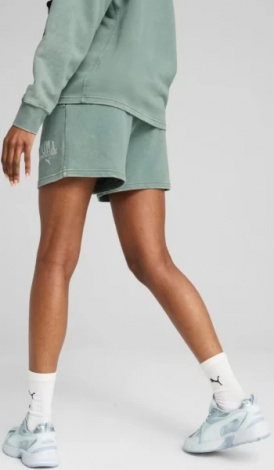 Шорты женские Puma CLASS WASHED 5" зеленые 68503530