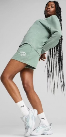 Шорты женские Puma CLASS WASHED 5" зеленые 68503530